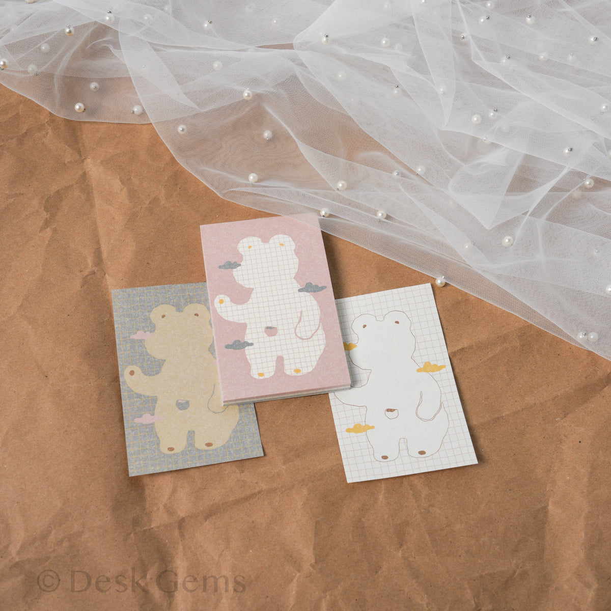 Bighands Rainy Days Memo Pad - Rainy Bear