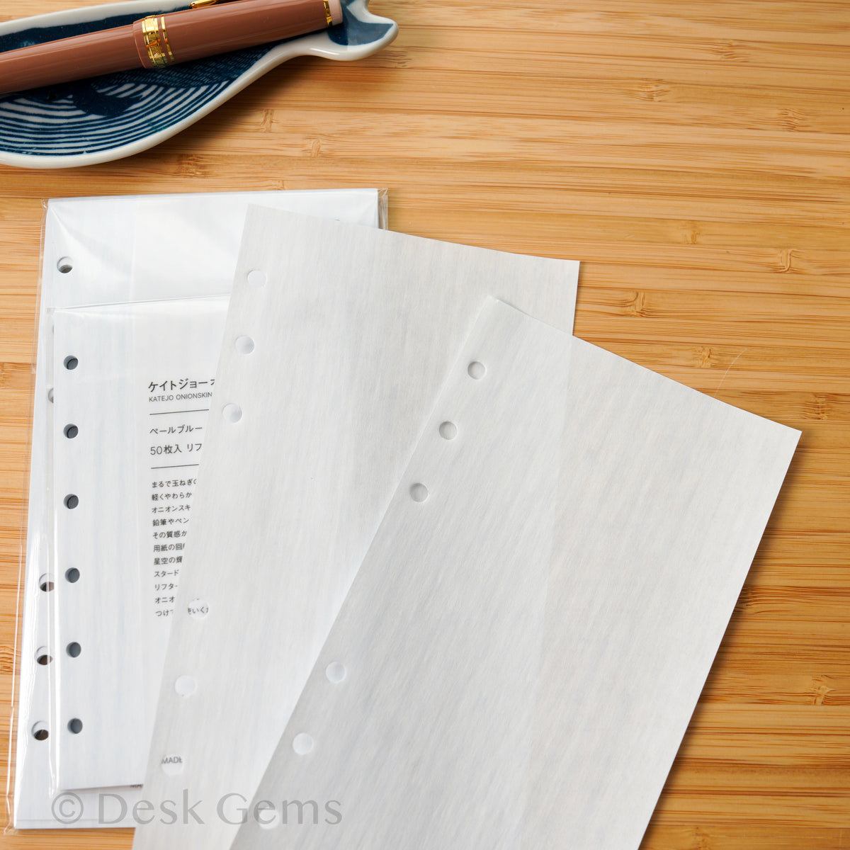 Takeo Paper Products Planner Inserts - Blue Onion Skin Paper