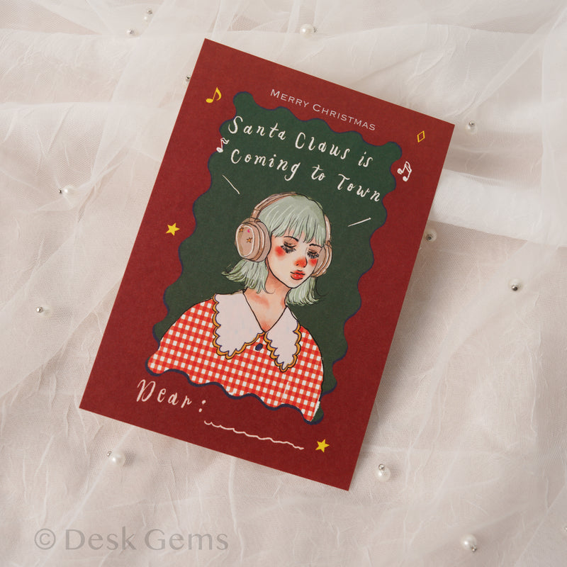 La Dolce Vita Holiday Postcard - Santa is Coming to Town