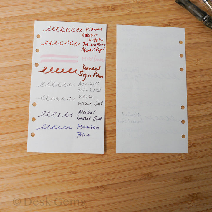 Takeo Paper Products Planner Inserts - Bank Paper - Paper Tests