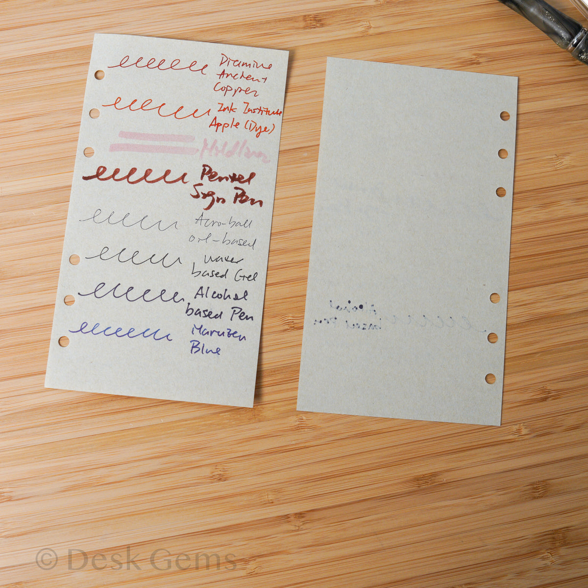 Takeo Paper Products Planner Inserts - First Vintage Paper - Pen Tests