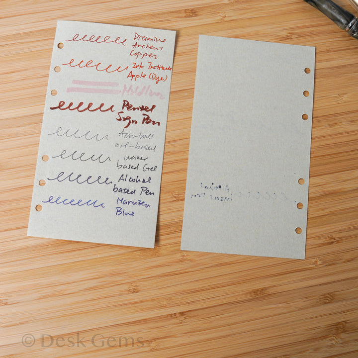 Takeo Paper Products Planner Inserts - First Vintage Paper - Pen Tests