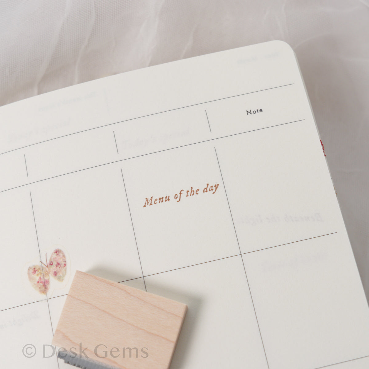 New Phavourite PC 9pt.(5) Tiny Text Rubber Stamp Set - Menu of the day