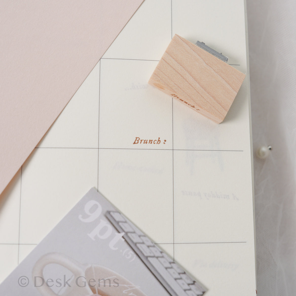 New Phavourite PC 9pt.(5) Tiny Text Rubber Stamp Set - Brunch