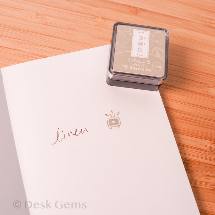 Shachihata Iromoyo Oil-Based Mini Ink Pad (2026 New Colors) - Linen