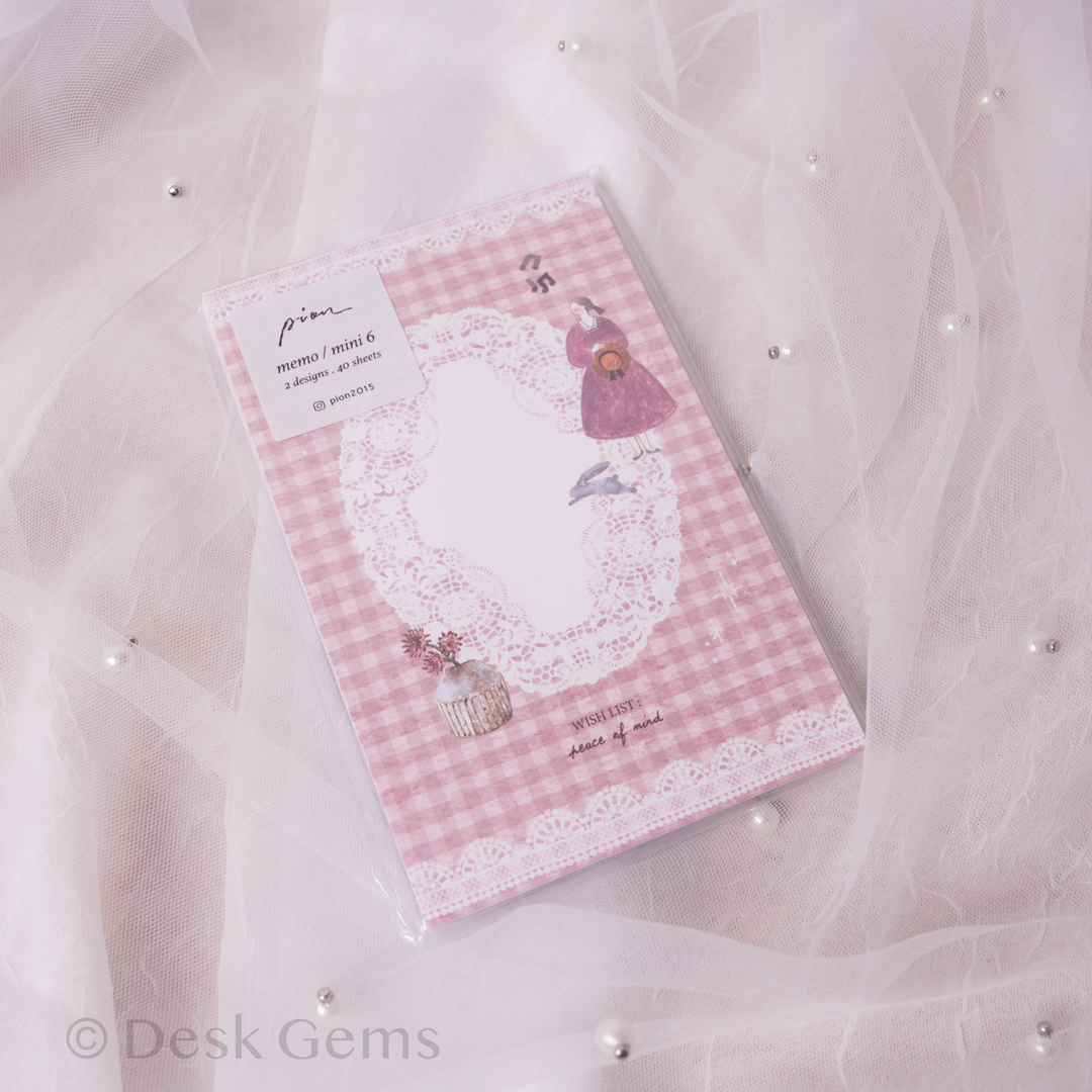 Pion Mini 6 Memo Paper Set - Wish List