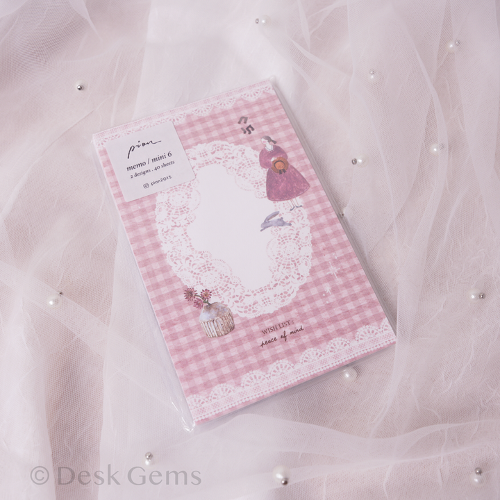 Pion Mini 6 Memo Paper Set - Wish List