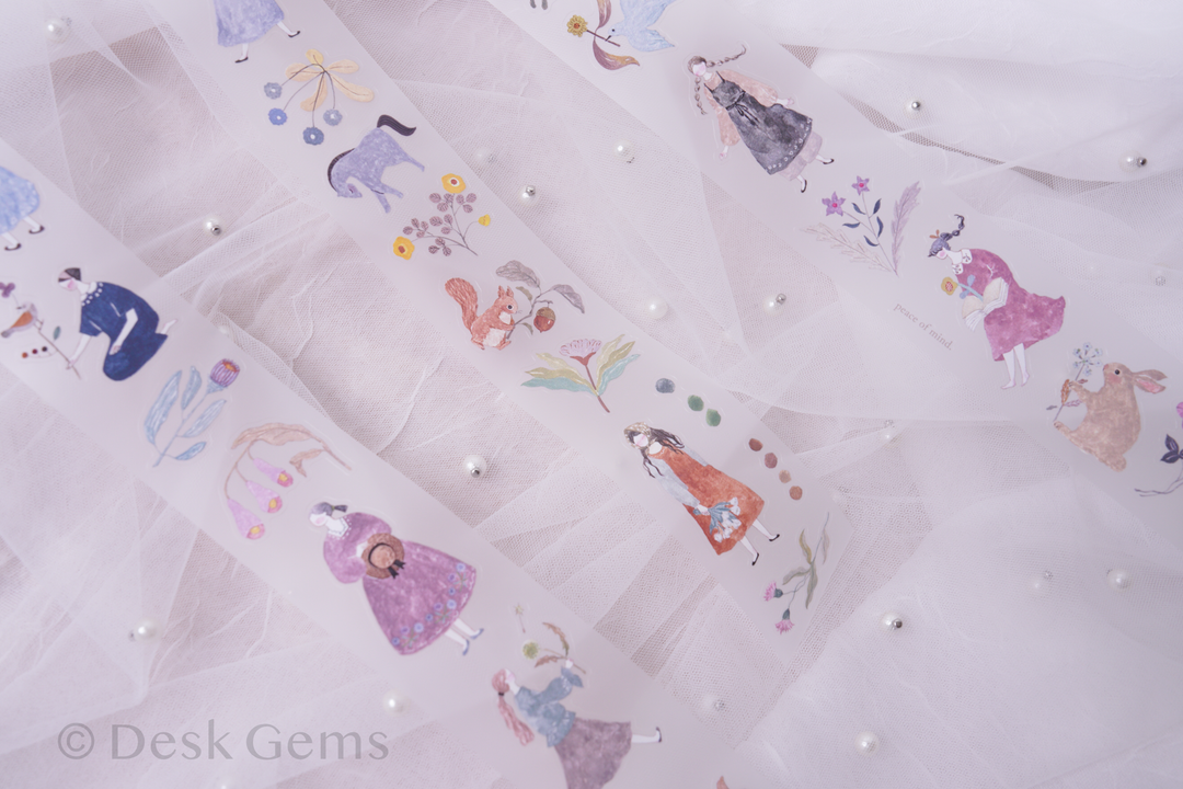 Pion Kiss-cut Matte PET Tape - Blooming (Revised Version)