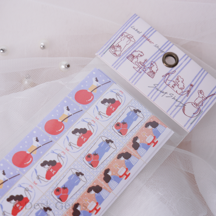 Ivy Snow Label Sticker Sheet - Sweet Sharing