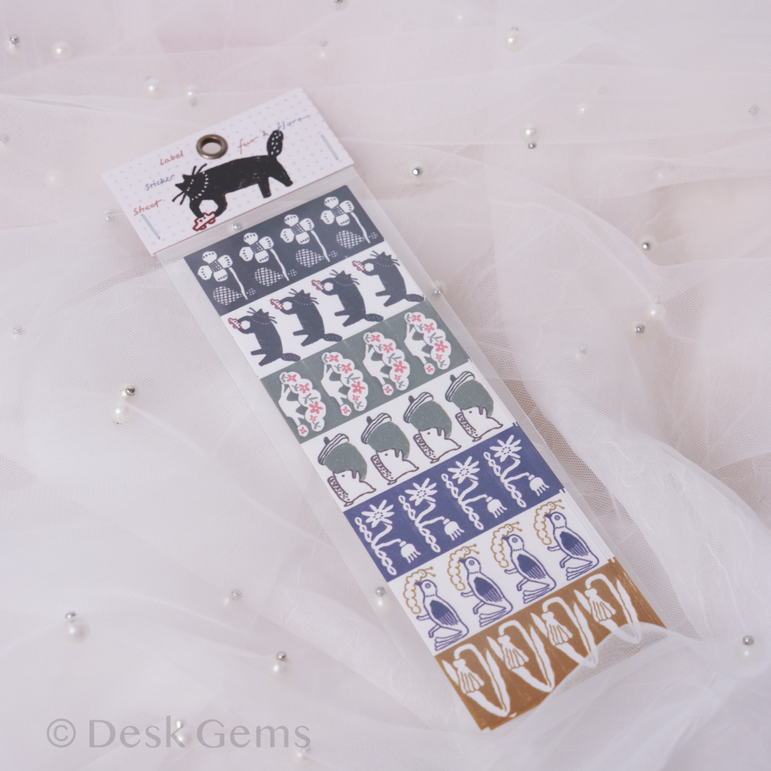 Ivy Snow Label Sticker Sheet - Fur &amp; Flora