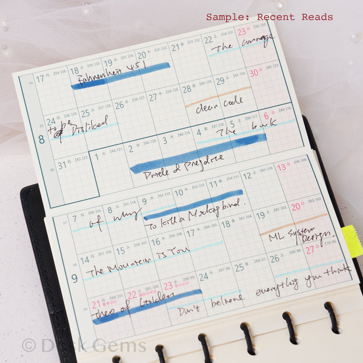 Atabo Accordion Fold Calendar Insert - 2027 - Recent Reads