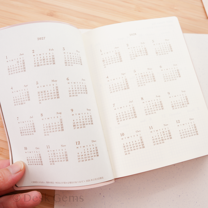 Midori Hibino 2027 Planner - One Day Two Page