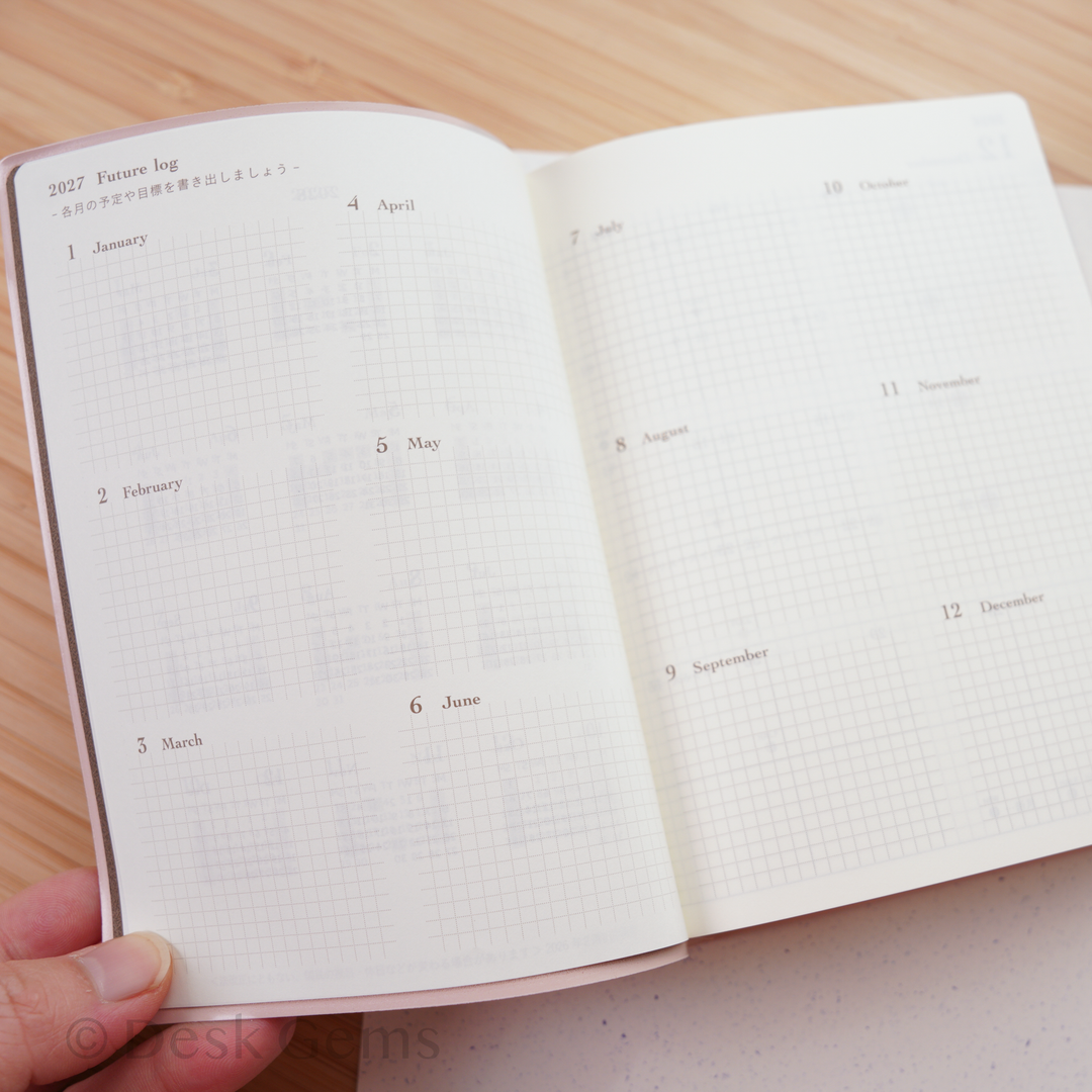 Midori Hibino 2027 Planner - One Day Two Page