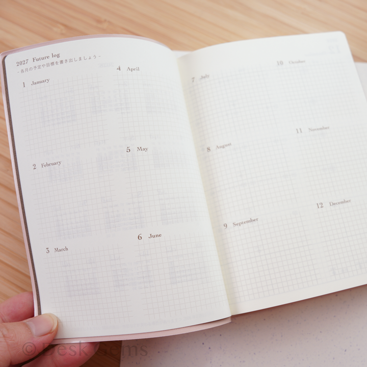 Midori Hibino 2027 Planner - One Day Two Page