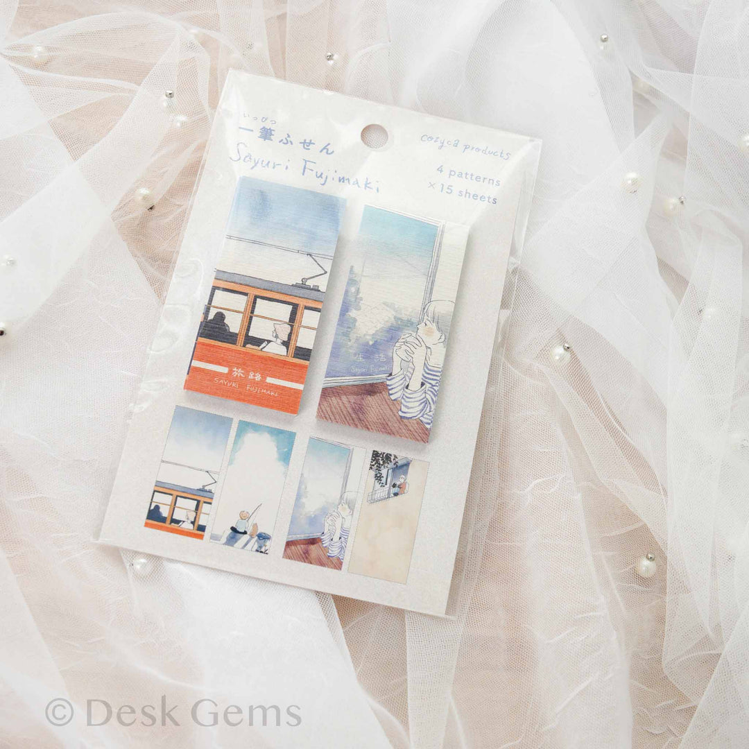 Cozyca x Sayuri Fujimaki One-Sentence Mini Sticky Notes - Voyage &amp; Daily Life