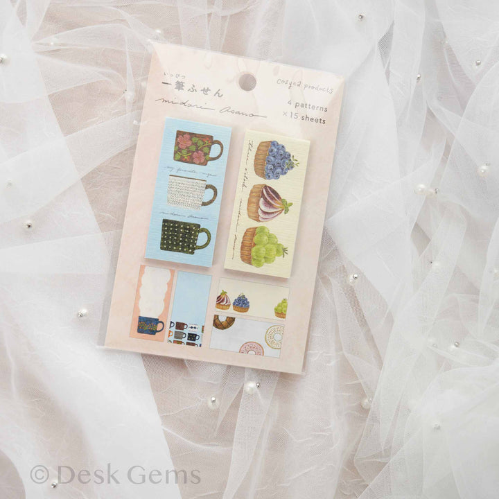 Cozyca x Midori Asano One-Sentence Mini Sticky Notes - My Favorite Mugs &amp; Three O&