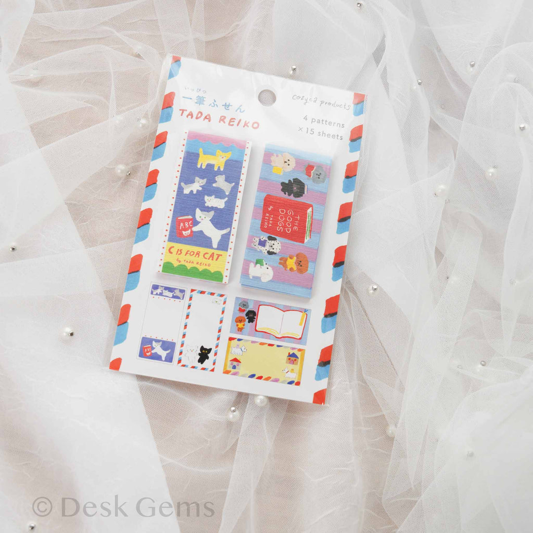 Cozyca x Tada Reiko One-Sentence Sticky Notes - C is for Cat &amp; The Good Dogs