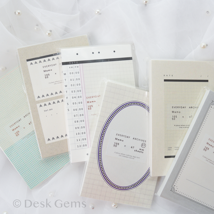 NYRET Design Original Memo Pad (No.25 - No.30) - Everyday Archives