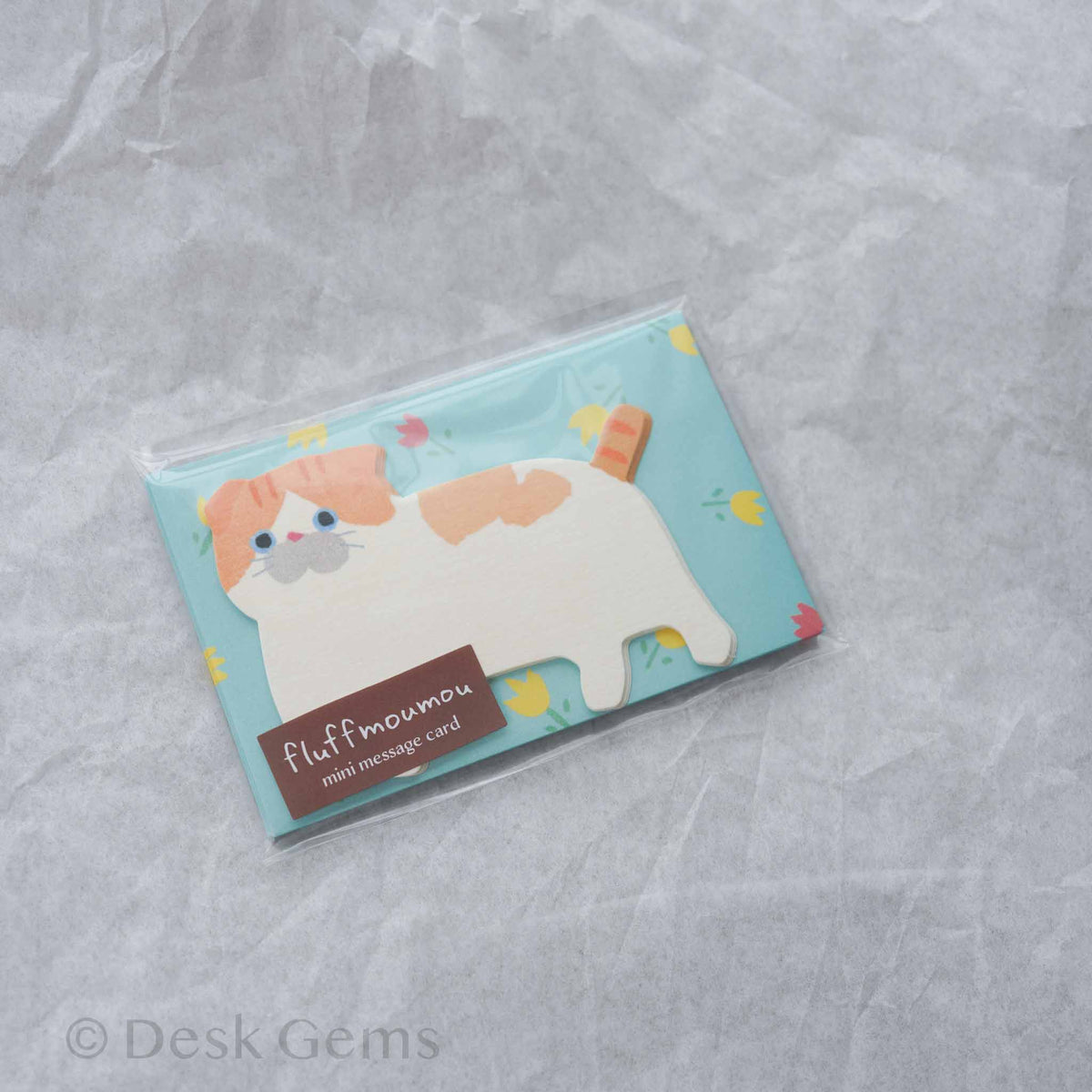 Fluff Mou Mou Mini Message Card Set - Cats - Blue