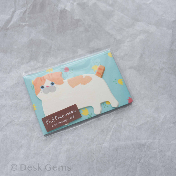 Fluff Mou Mou Mini Message Card Set - Cats - Blue