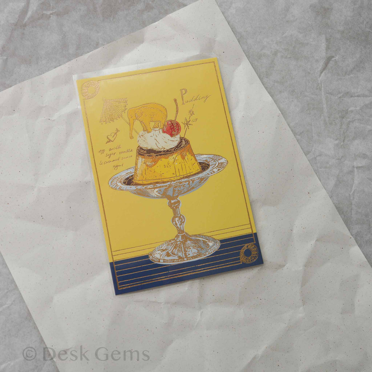 Aya Inoue Foil Postcard - Caramel Custard