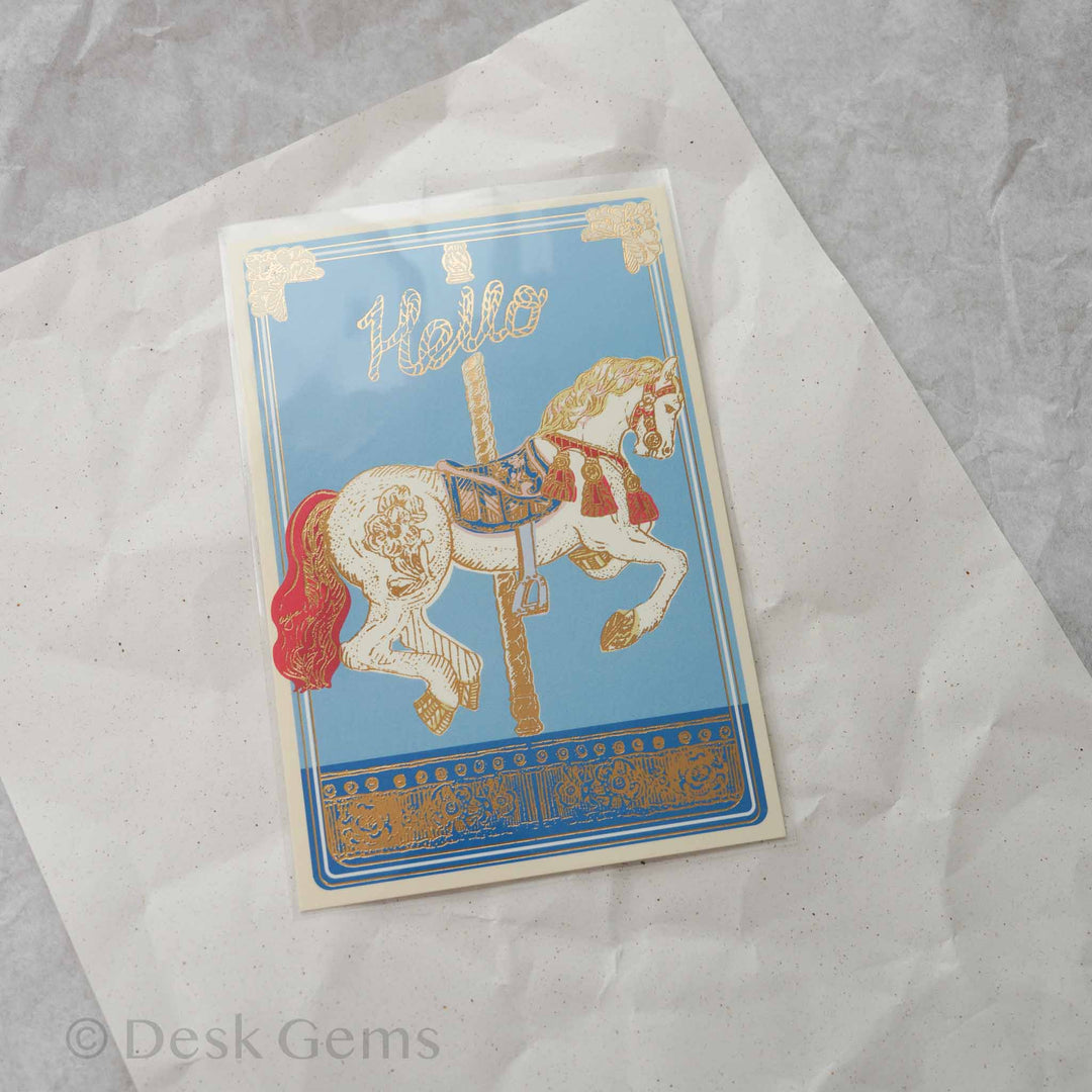 Aya Inoue Foil Postcard - Carousel