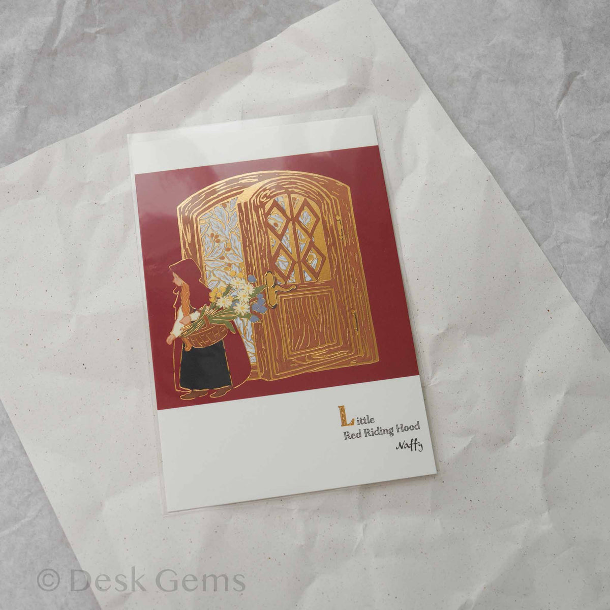 Naffy Foil Postcard - Little Red Riding Hood