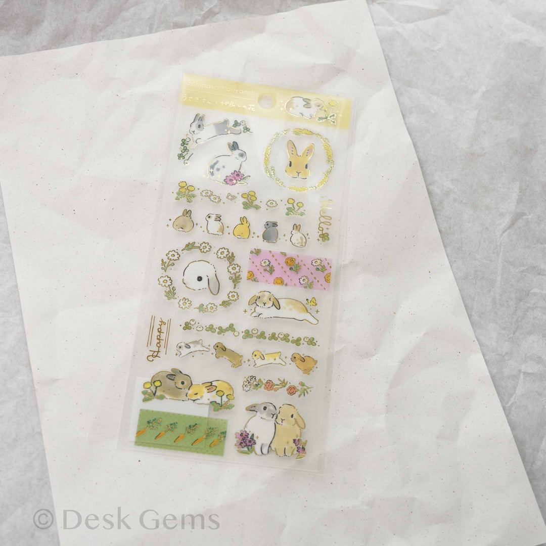 Schinako Moriyama Original Sticker - Friends and Flowers