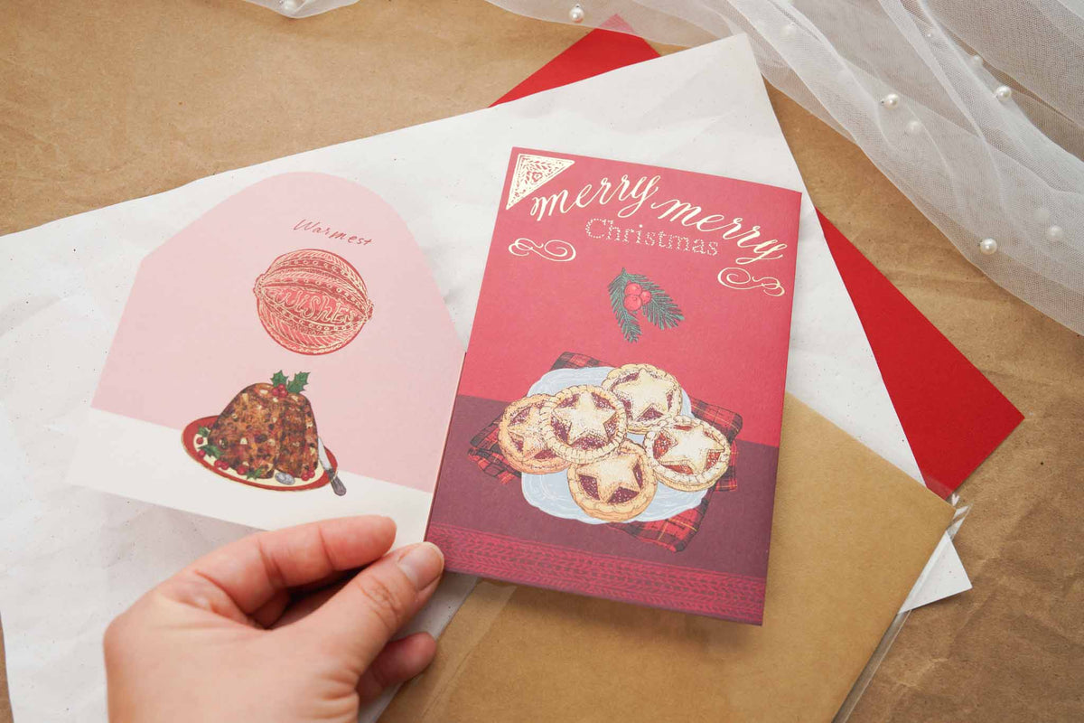 Aya Inoue Christmas Trifold Card - Cake