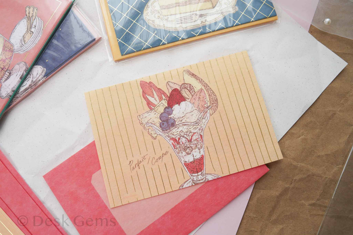 Aya Inoue x Furukawa Paper parfait letter set paper detail