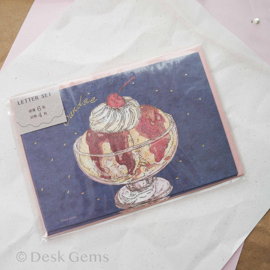 Aya Inoue x Furukawa Paper Letter Set - Sundae | Desk Gems
