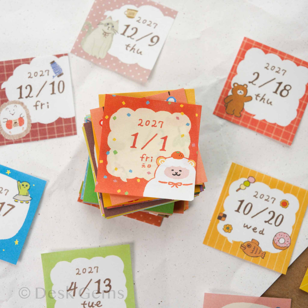 Furukawa Paper Boxed Mini Calendar 2027 - Speech Bubbles