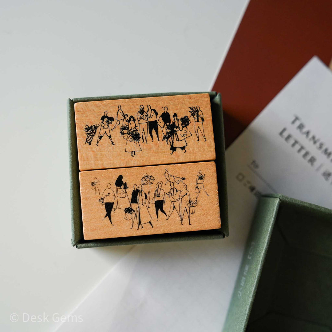 Modaizhi Original Stamp Set - People at the Market 
