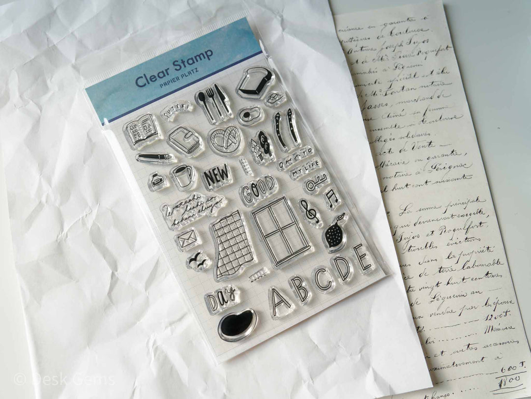 Papier Platz x Asanel Clear Stamp - Meals and Planner