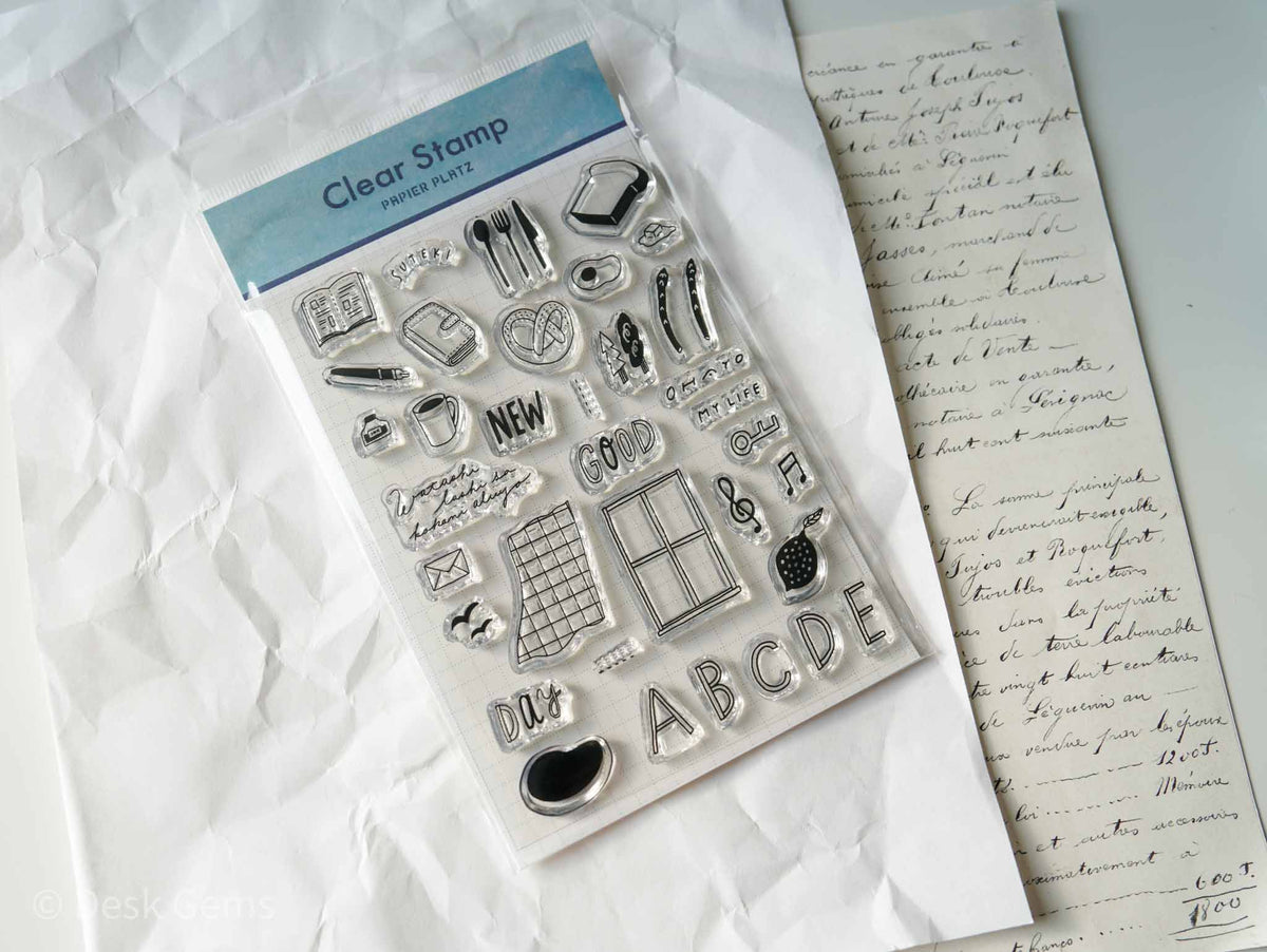 Papier Platz x Asanel Clear Stamp - Meals and Planner