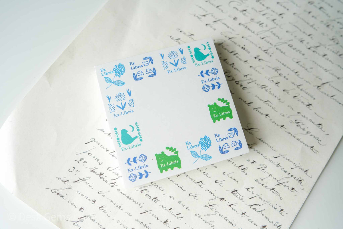 Seitousha Block Memo Pad - Ex Libris "Color of Moonlight" 