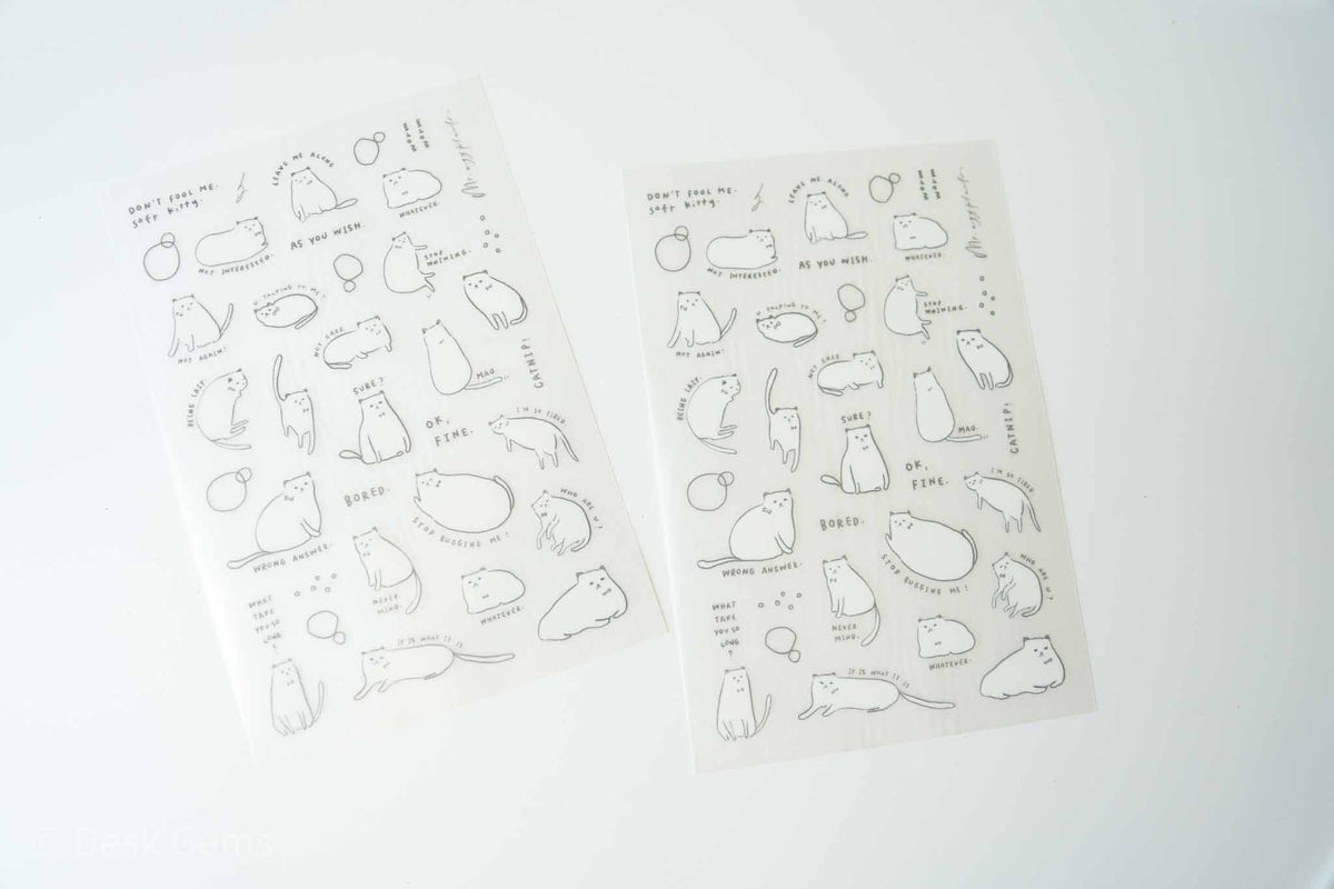Mr. Eggplant Transfer Sticker - Soft Kitty