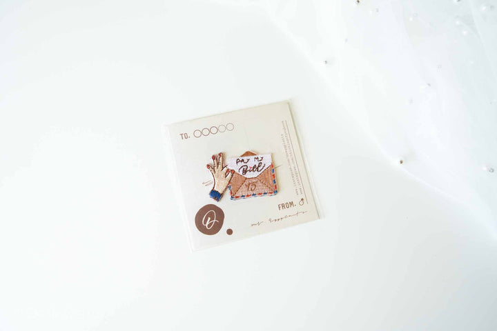 Mr. Eggplant Embroidery Sticky Patch - Envelope