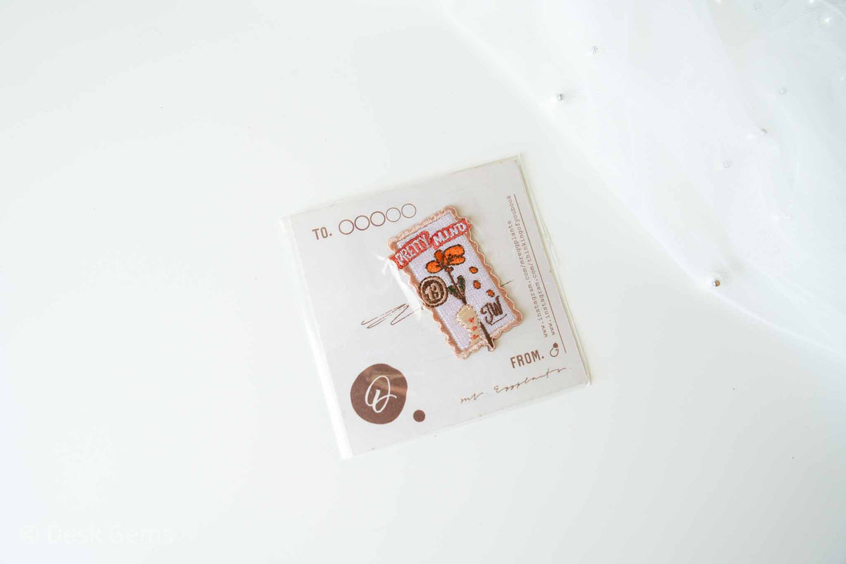 Mr. Eggplant Embroidery Sticky Patch - Postage Stamp