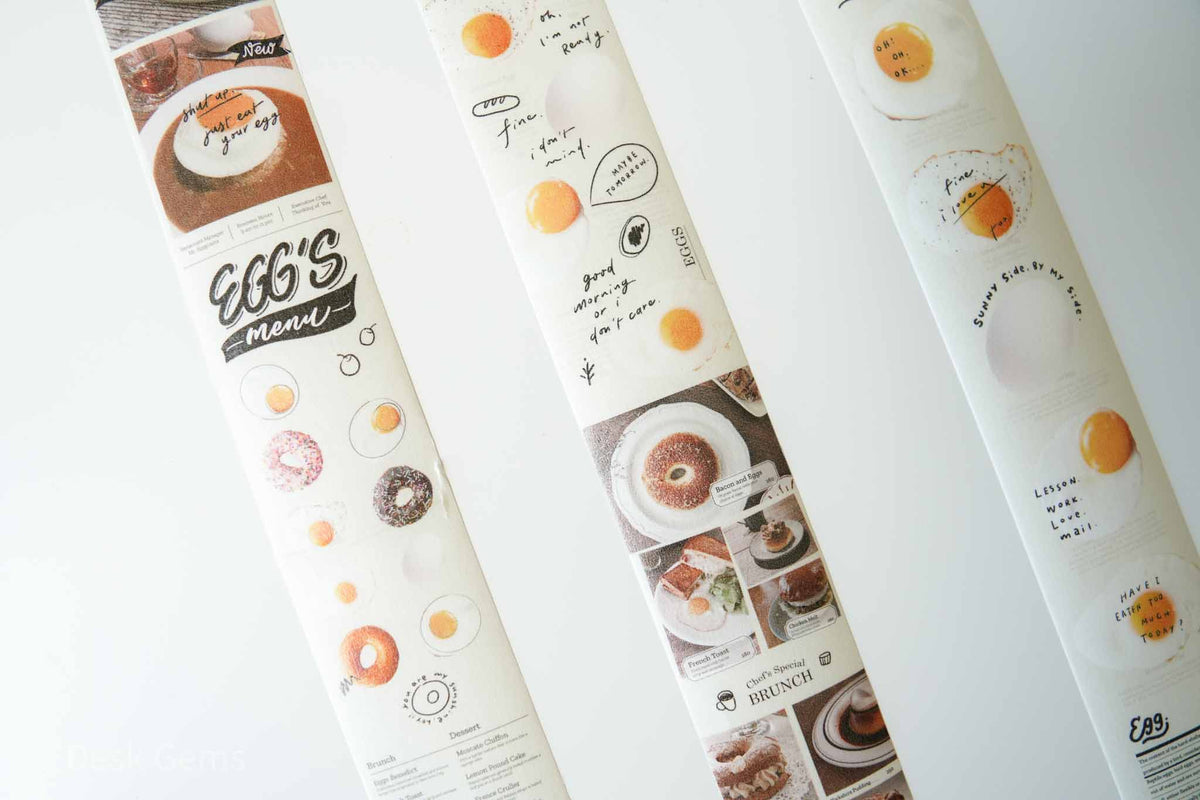 Mr. Eggplant Original Washi Tape  - Egg's Menu