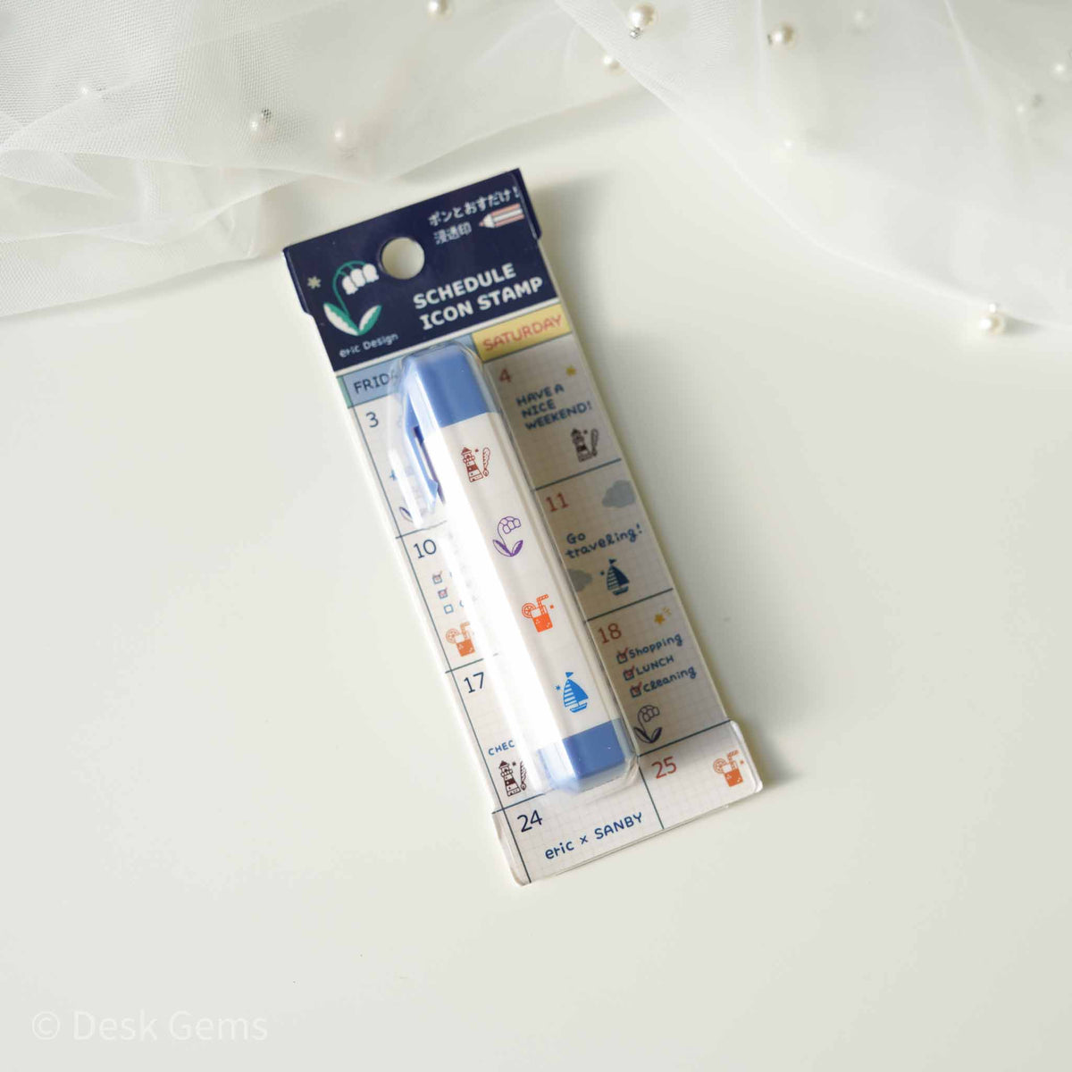 Eric Small Things x SANBY Self-Inking Schedule Icon Stamp  - Relax - 05