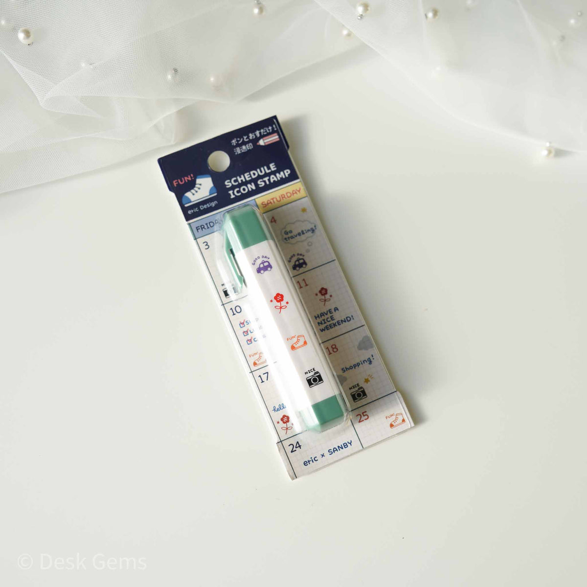 Eric Small Things x SANBY Self-Inking Schedule Icon Stamp  - Enjoy - 04
