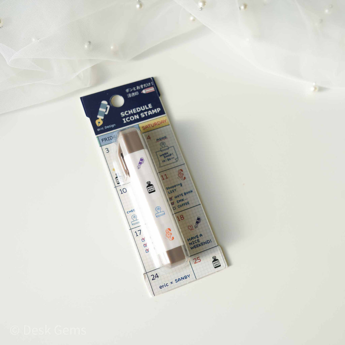 Eric Small Things x SANBY Self-Inking Schedule Icon Stamp  - work - 02