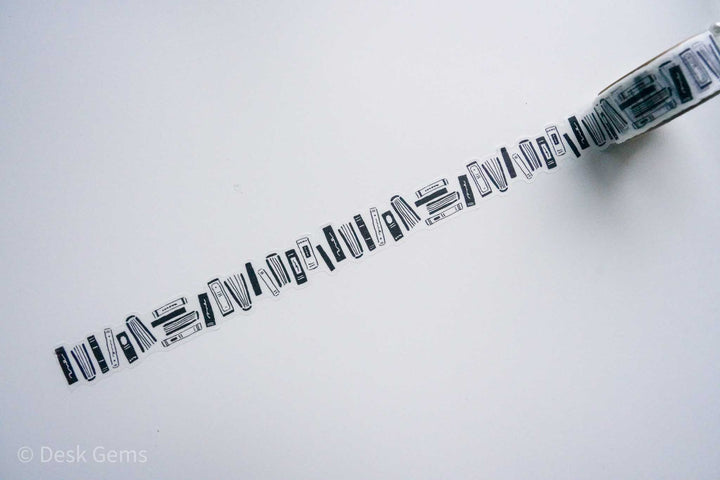 Mind Wave Die-cut Monochrome Washi Tape - Books