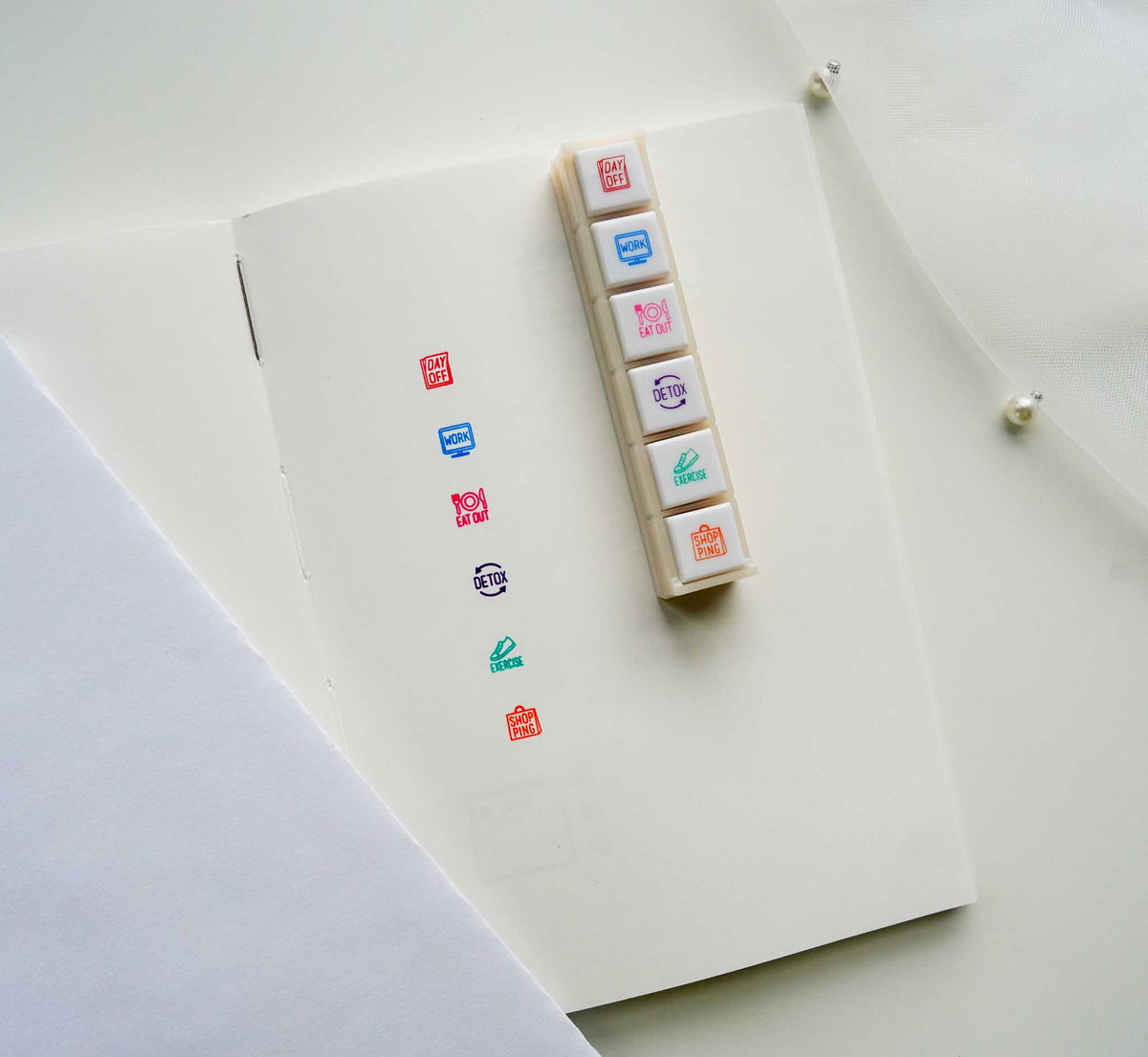 Kodomo No Kao Pochitto6 Portable Push-button Stamp - Life Schedules