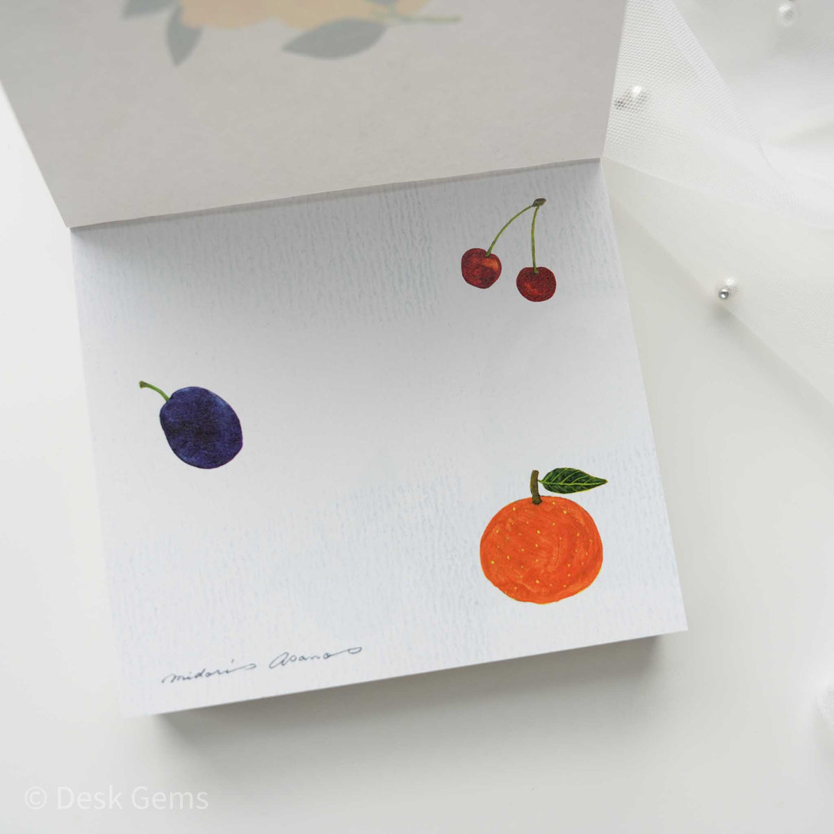 Cozyca x Midori Asano Block Memo Pad - Fruits