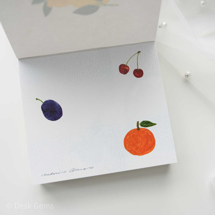 Cozyca x Midori Asano Block Memo Pad - Fruits