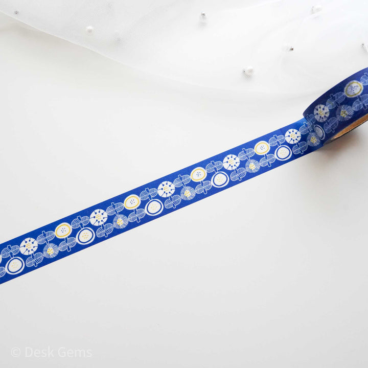 Papier Platz Kurogoma. Washi Tape - Flower Shaped Pattern 