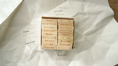 New Phavourite PC 9pt.(4) Tiny Text Rubber Stamp Set