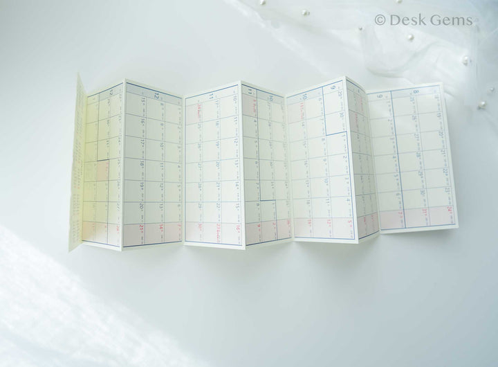 Atabo Accordion Fold Calendar Insert - 2025